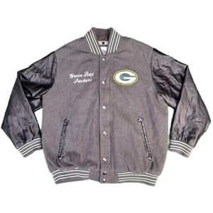 NFL Green Bay Packers Letterman Varsity Bomber Jacket G III Size XL Mens